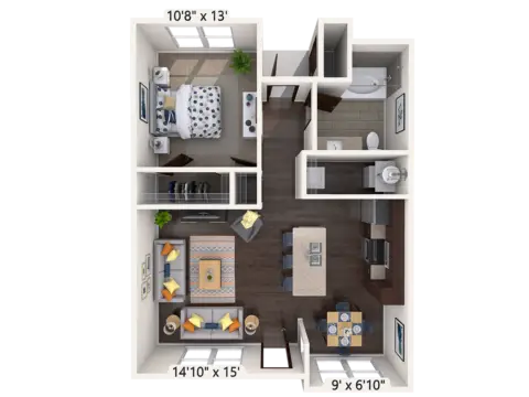 Townhomes at Lake Park Houston Apartments FloorPlan 2