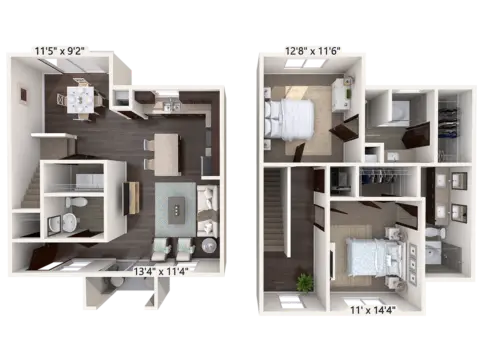 Townhomes at Lake Park Houston Apartments FloorPlan 7