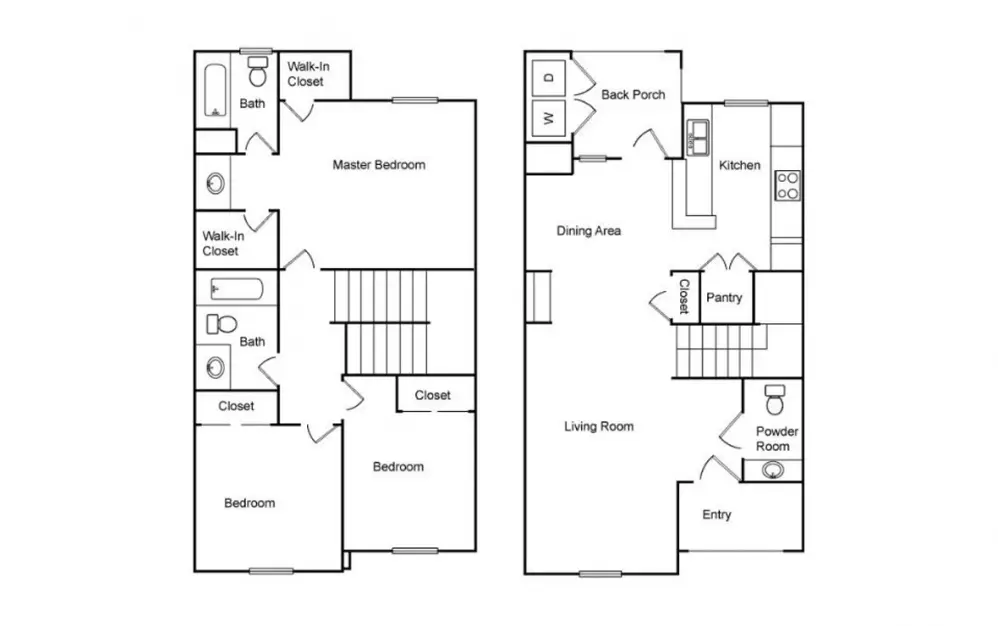 Townhomes of Bay Forest Houston Apartments FloorPlan 3