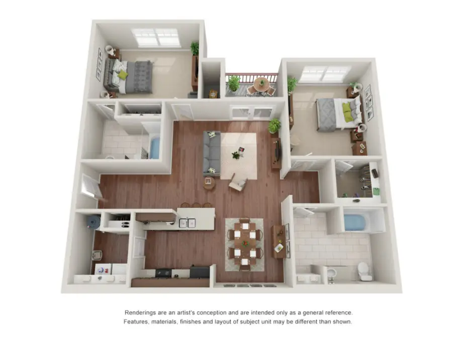 Villas at Colt Run Houston Apartments FloorPlan 2