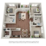 Villas at Colt Run Houston Apartments FloorPlan 3