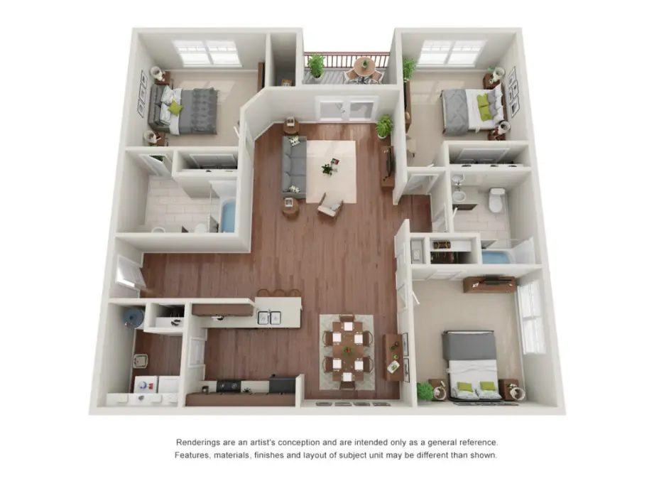 Villas at Colt Run Houston Apartments FloorPlan 3