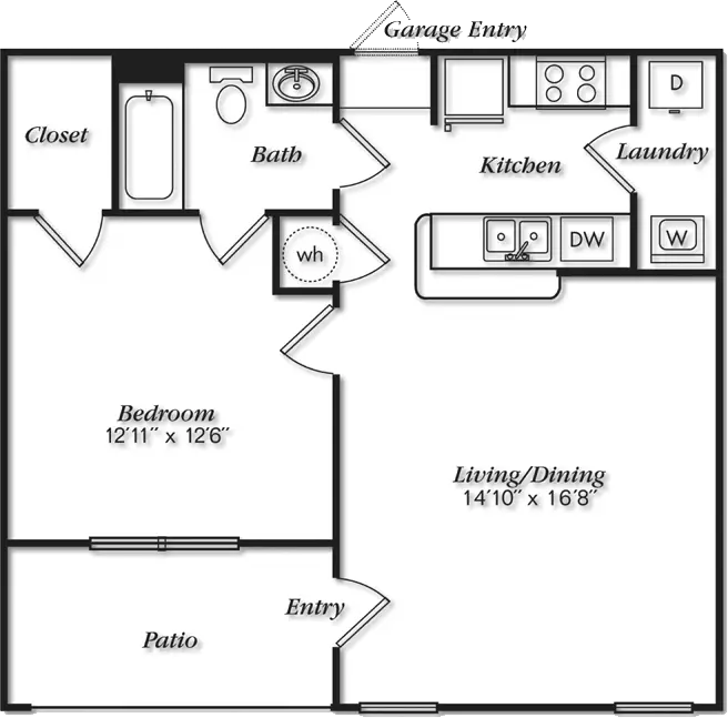 Villas at Cypresswood Apartments floor plan 1