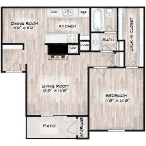 Waverly Apartments Floor Plan 3