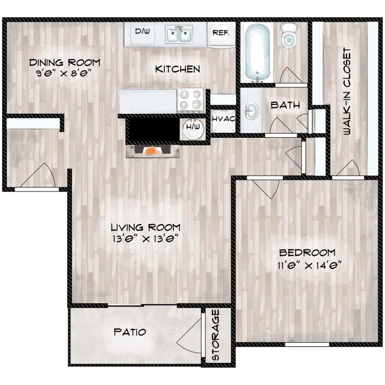 Waverly Apartments Floor Plan 3