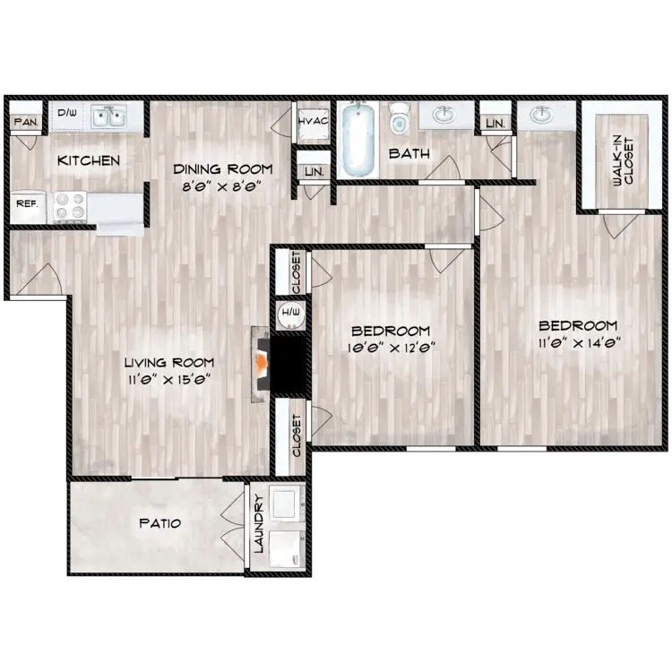 Waverly Apartments Floor Plan 4