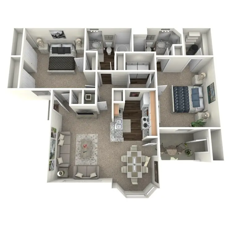 White Oak Apartments Houston Apartments Floor Plan 3