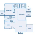 Windfern Meadows Houston Apartments FloorPlan 1