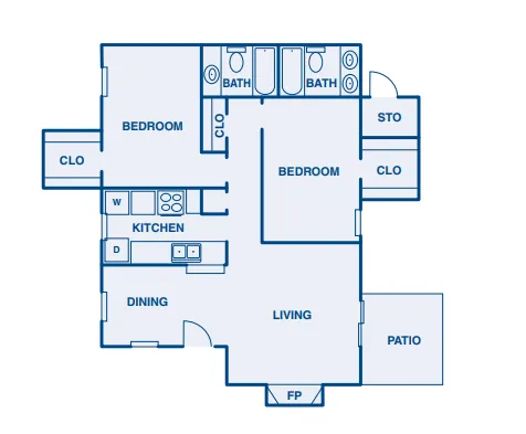 Windfern Meadows Houston Apartments FloorPlan 1