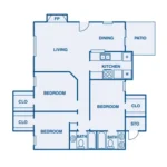 Windfern Meadows Houston Apartments FloorPlan 2