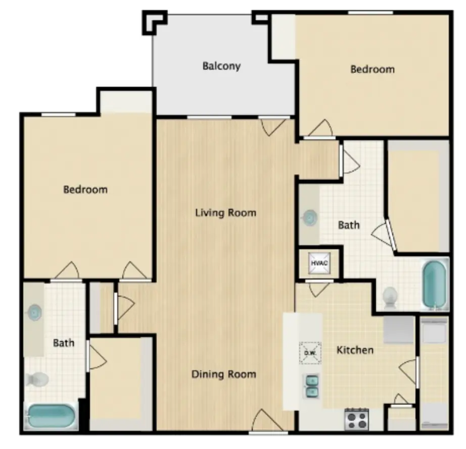 Woodland Hills Luxury Houston Apartments FloorPlan 5