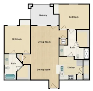 Woodland Hills Luxury Houston Apartments FloorPlan 7