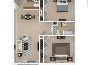 ashton place houston apartment floorplan 3