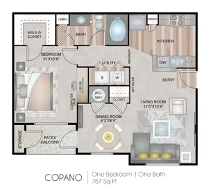 summerbrooke Houston apartment floorplan 2