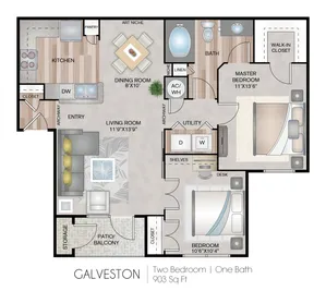 summerbrooke Houston apartment floorplan 3