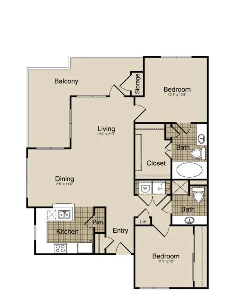 watersedge houston apartment floorplan 10