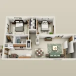 American Colony Rise Apartments FloorPlan 3