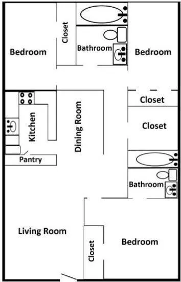 Glen Willow Houston Rise Apartments FloorPlan 4