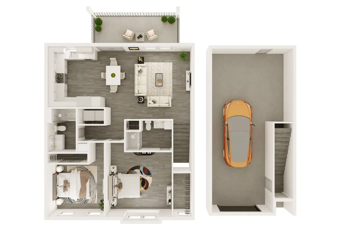 The Cottage Green Houston Apartments FloorPlan 6