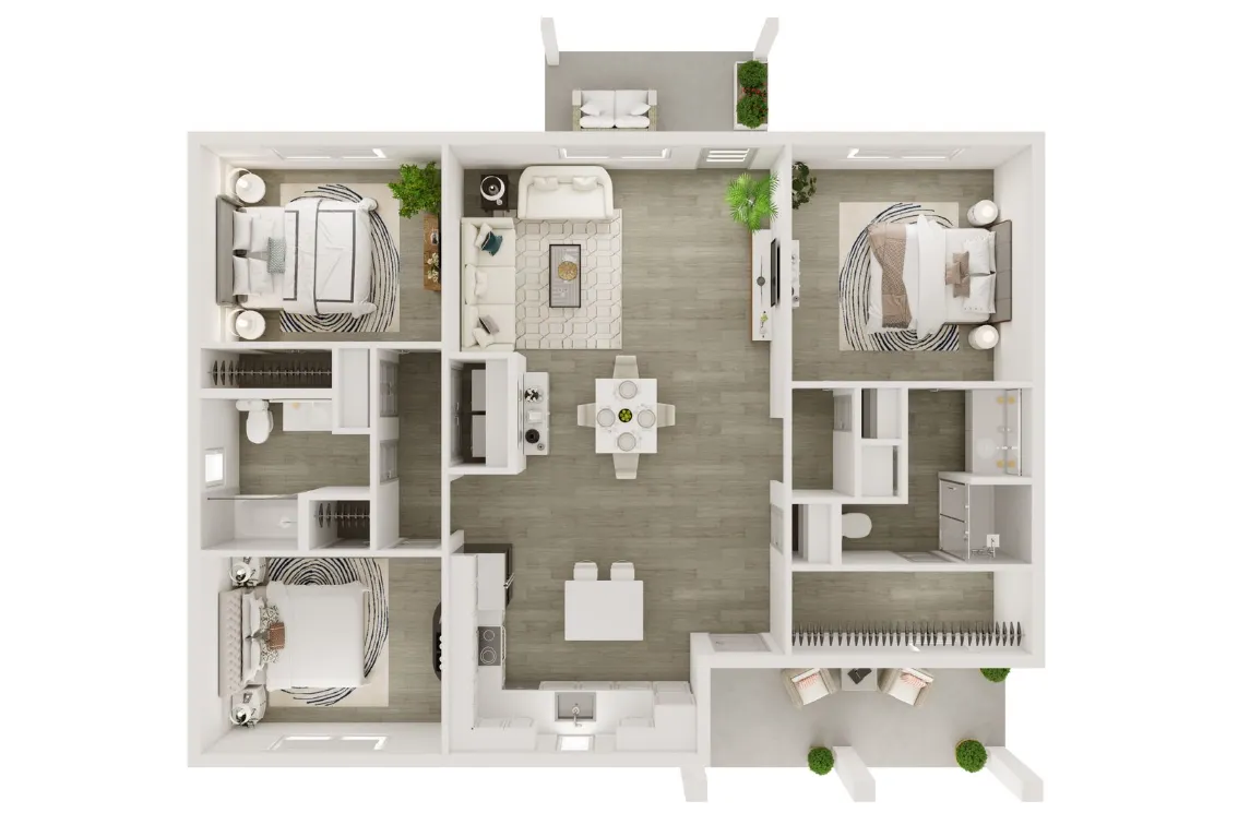 The Cottage Green Houston Apartments FloorPlan 7