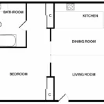 The Heights Rise Apartments FloorPlan 1
