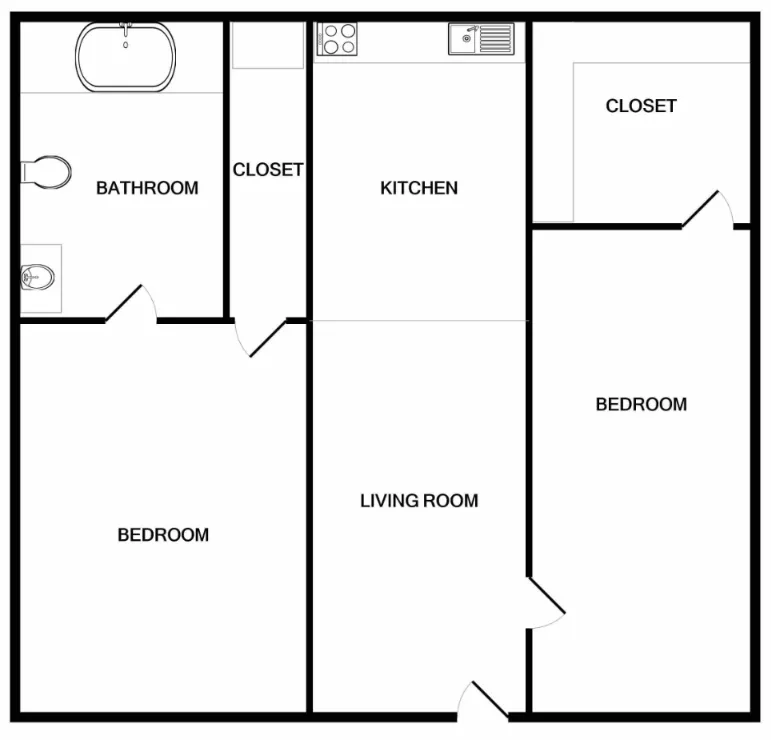 The Heights Rise Apartments FloorPlan 2