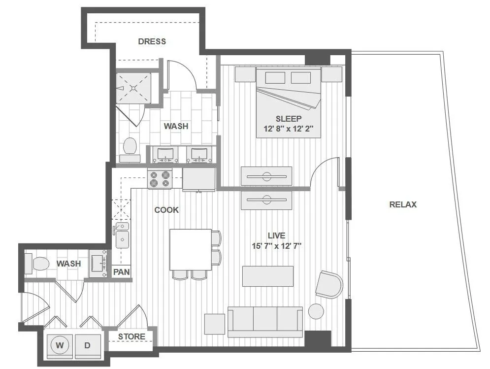 1400HiLine Rise apartments Dallas Floor plan 13