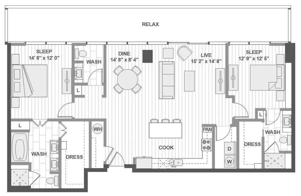 1400HiLine Rise apartments Dallas Floor plan 26
