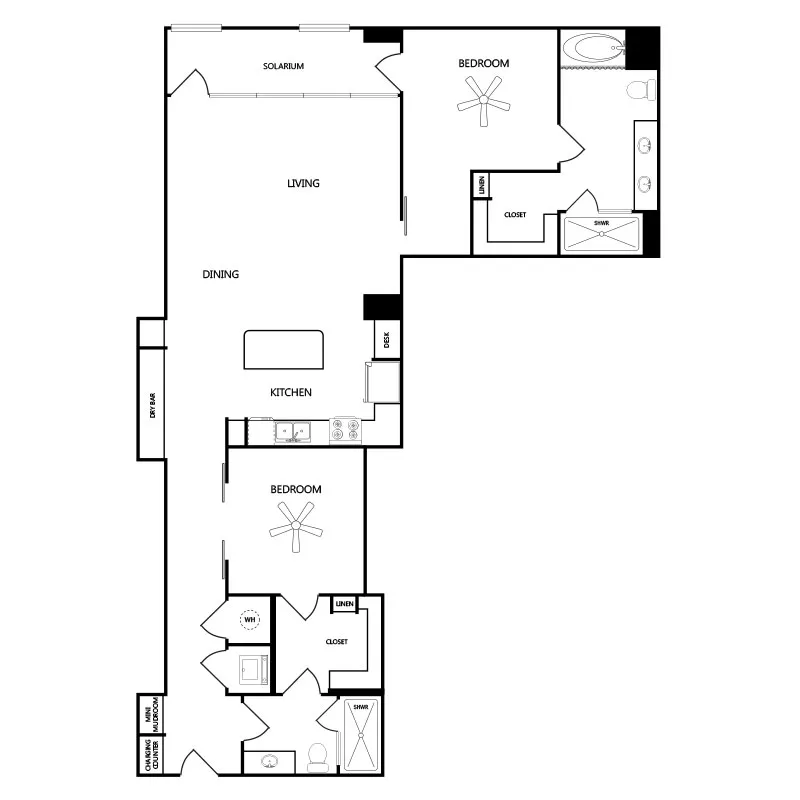 1900 Pacific Residences Rise apartments Dallas Floor plan 14