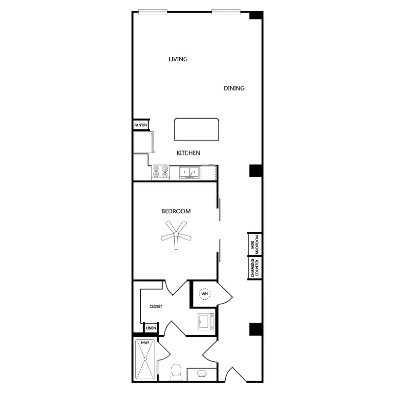 1900 Pacific Residences Rise apartments Dallas Floor plan 7