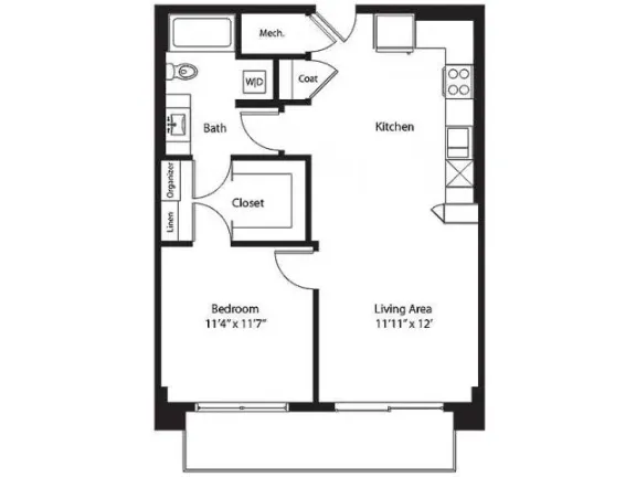 3700M Residences Rise apartments Dallas Floor plan 13