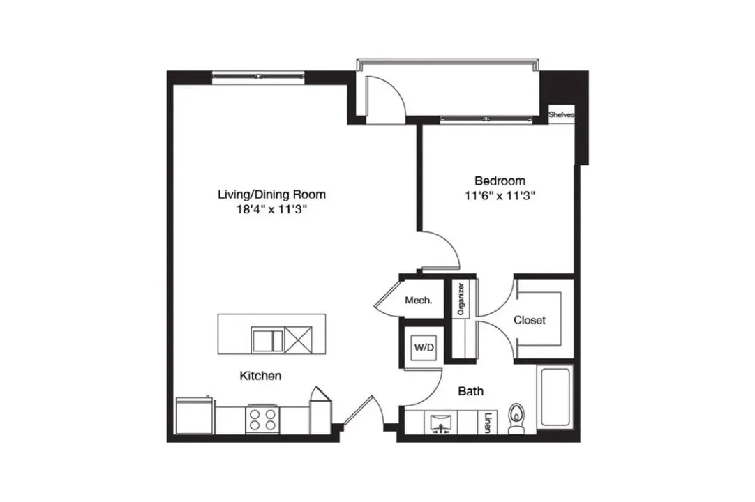 3700M Residences Rise apartments Dallas Floor plan 24