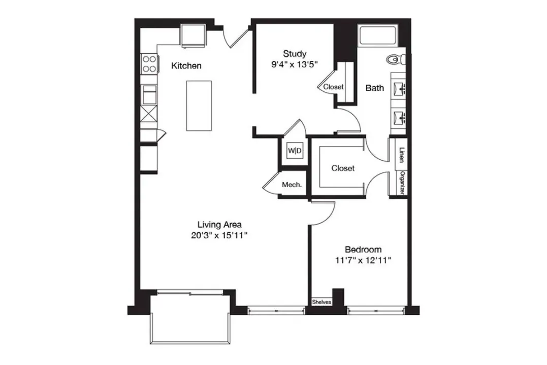 3700M Residences Rise apartments Dallas Floor plan 47