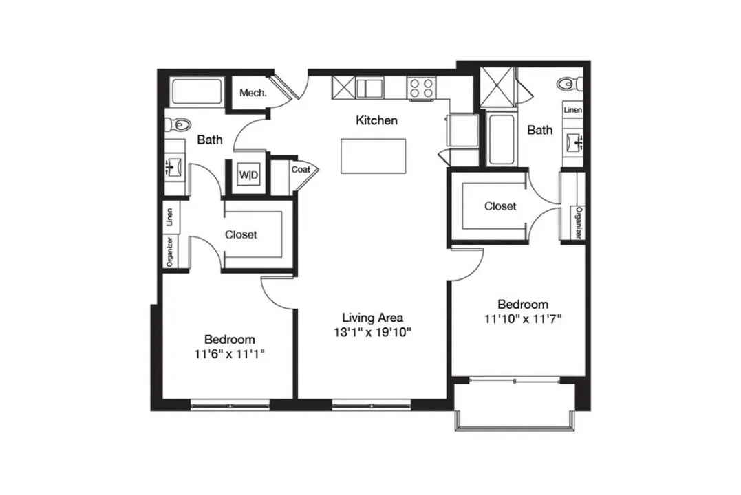 3700M Residences Rise apartments Dallas Floor plan 53