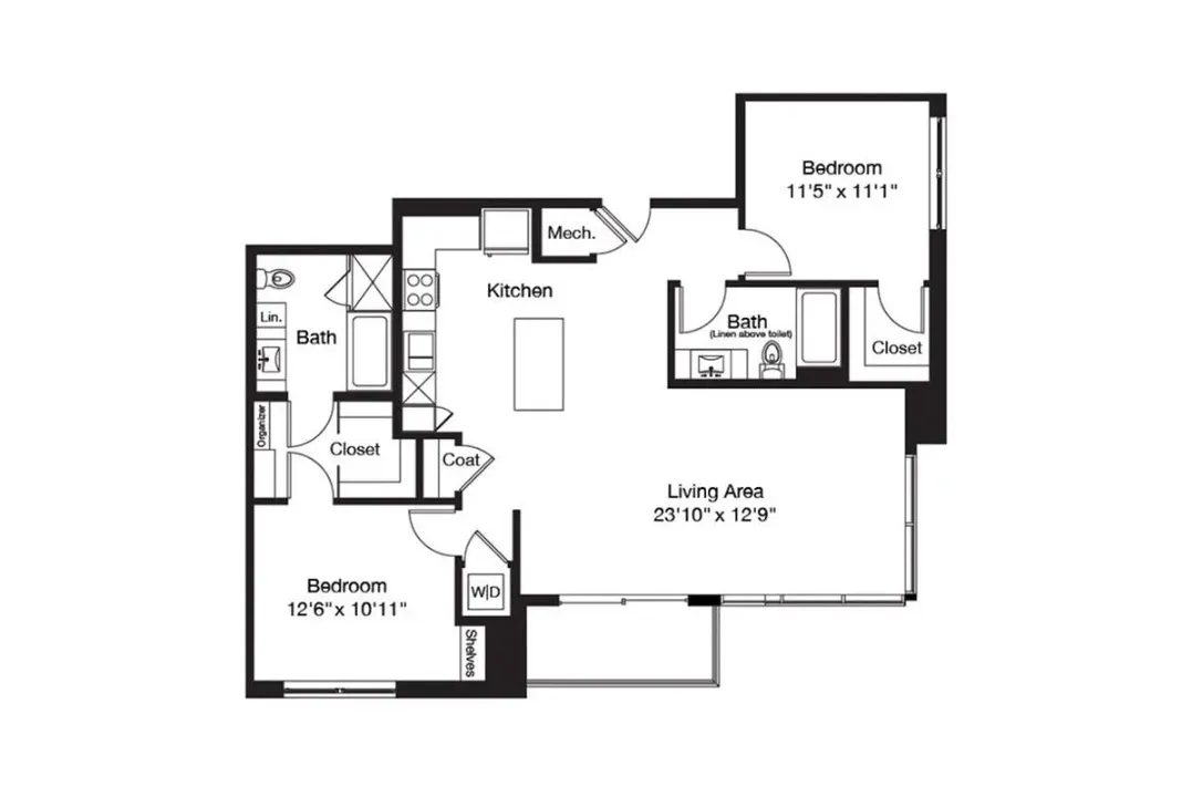 3700M Residences Rise apartments Dallas Floor plan 54
