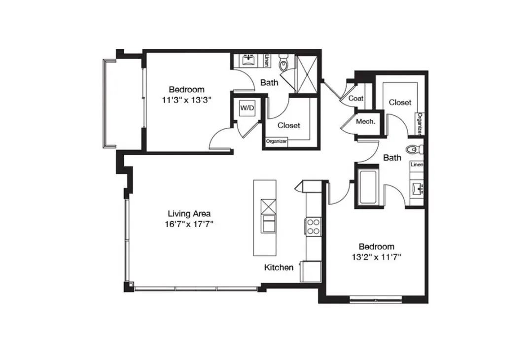 3700M Residences Rise apartments Dallas Floor plan 55