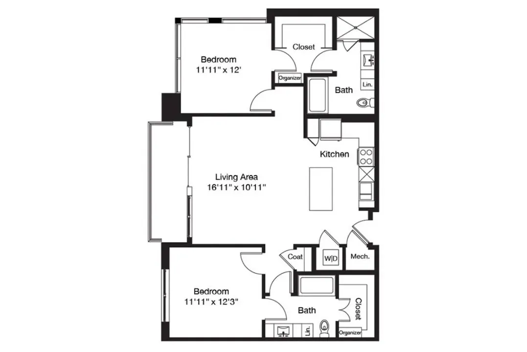 3700M Residences Rise apartments Dallas Floor plan 58
