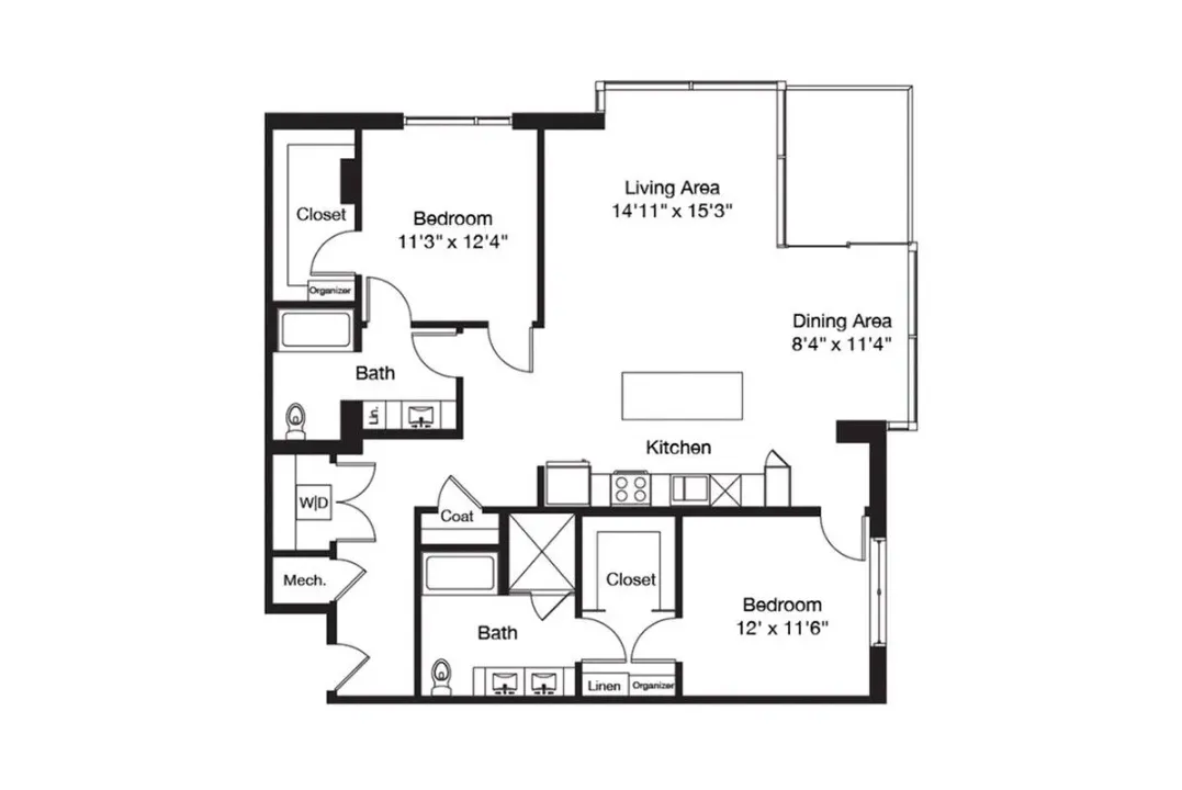 3700M Residences Rise apartments Dallas Floor plan 65