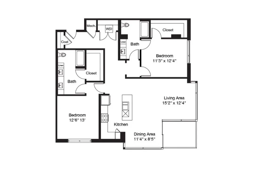 3700M Residences Rise apartments Dallas Floor plan 67