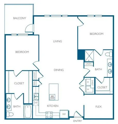 880 Lyn Luxury Rise Apartments Dallas FloorPlan 19