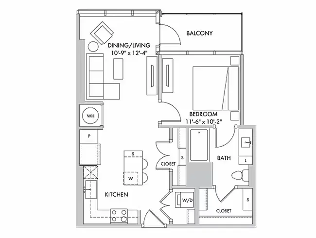 AMLI Fountain Place Rise Apartments Dallas FloorPlan 3