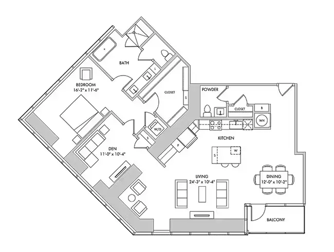 AMLI Fountain Place Rise Apartments Dallas FloorPlan 6