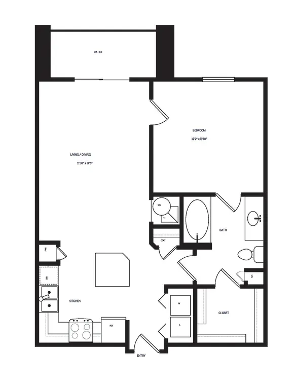 AVE Las Colinas Rise apartments Dallas Floor plan 1