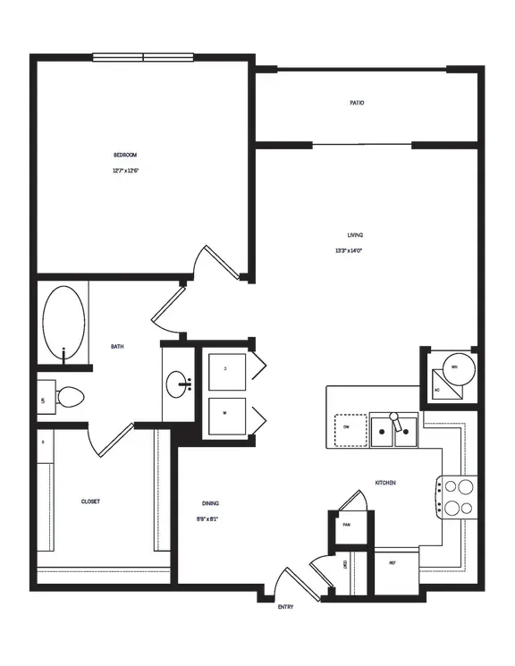 AVE Las Colinas Rise apartments Dallas Floor plan 3