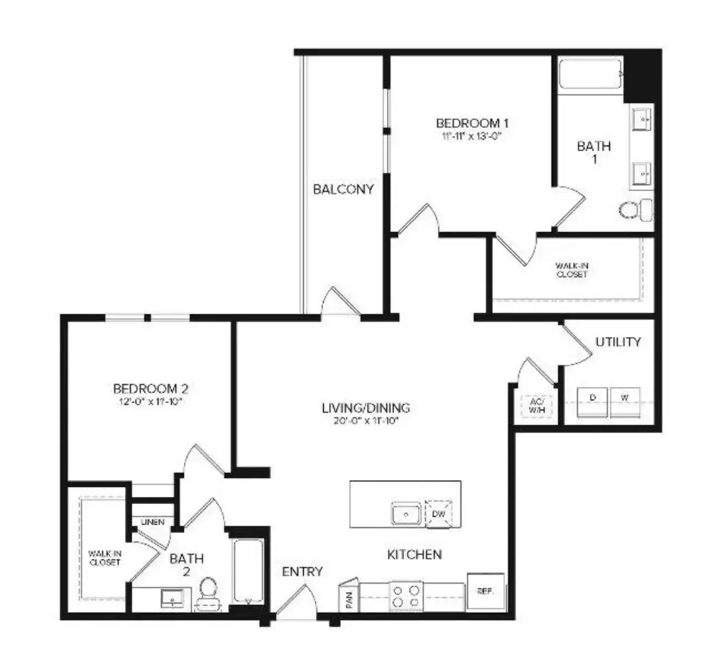 Album Mansfield Rise Apartments Floorplan 6