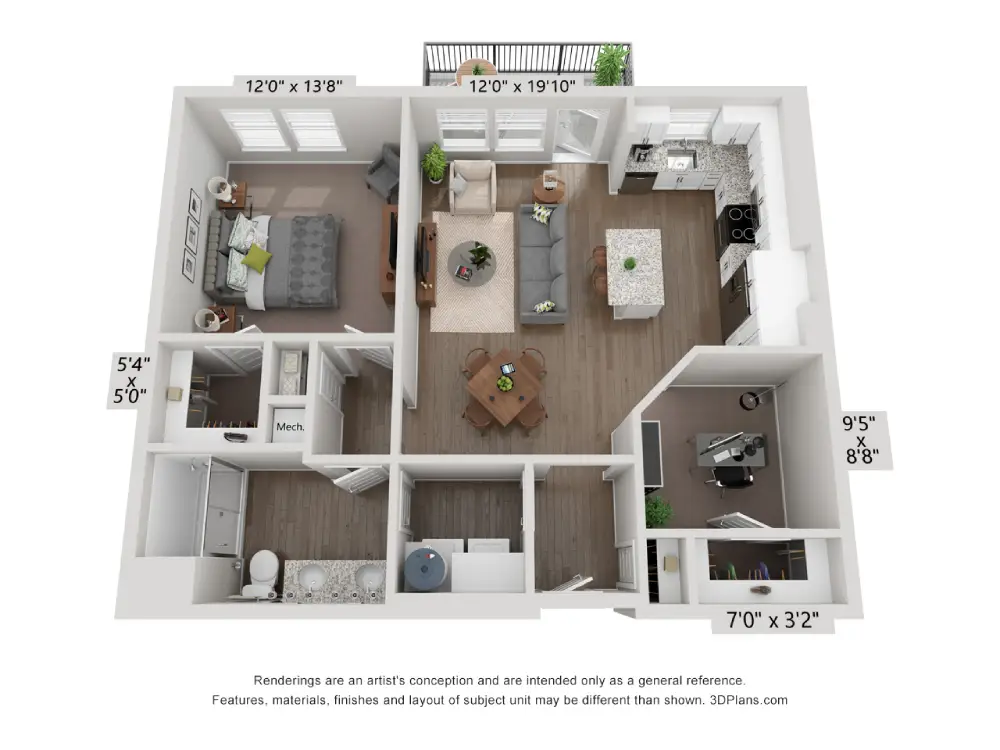 Amberlin at The Station Rise Apartments Floorplan 3