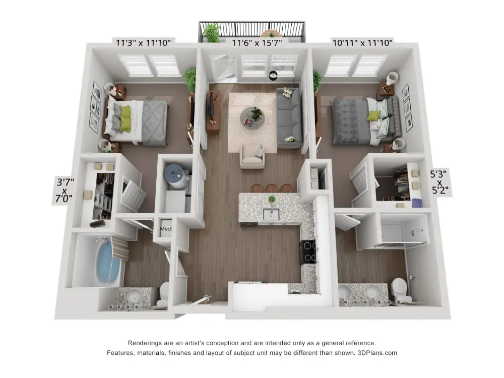 Amberlin at The Station Rise Apartments Floorplan 5