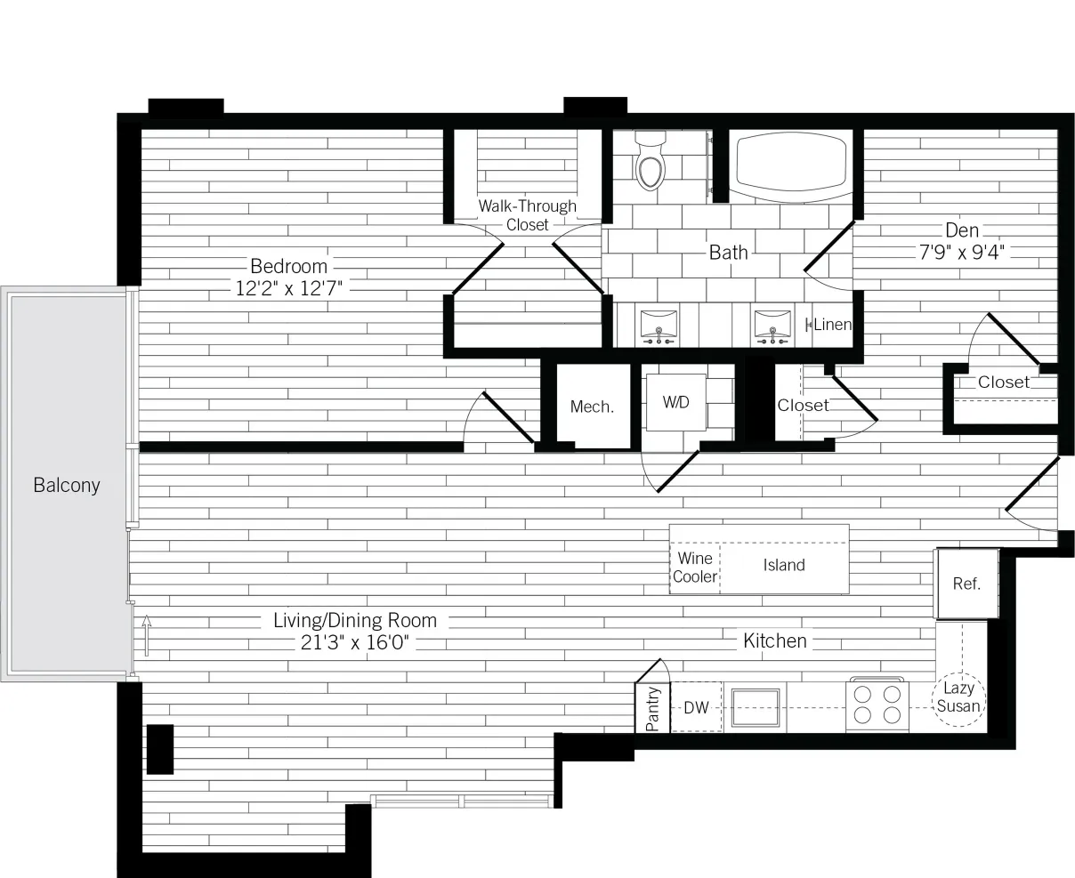 Ardan West Village Rise apartments Dallas Floor plan 10