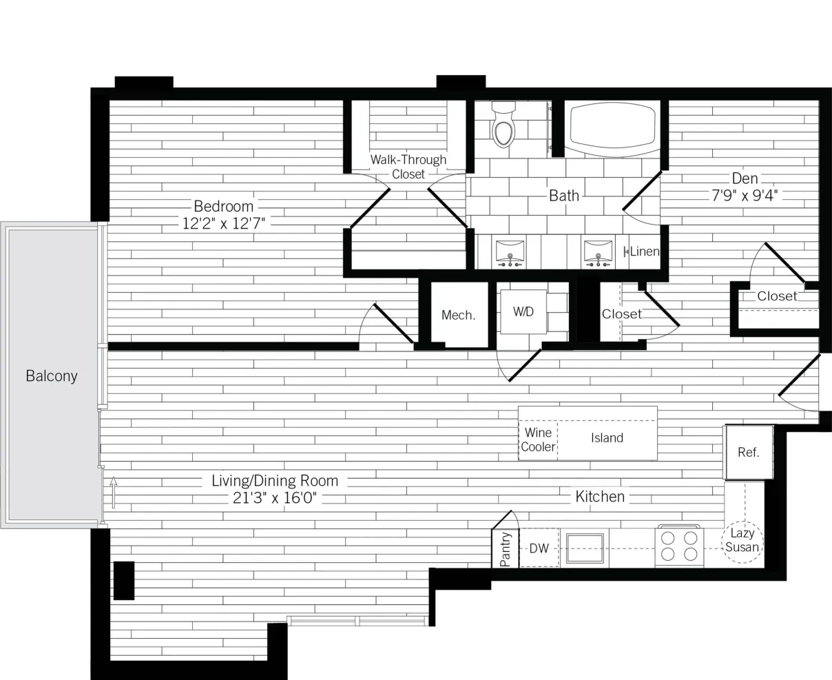 Ardan West Village Rise apartments Dallas Floor plan 13