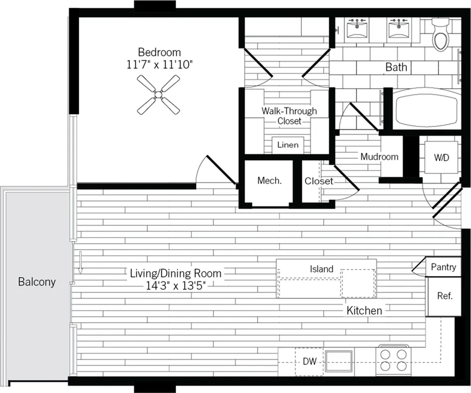 Ardan West Village Rise apartments Dallas Floor plan 5